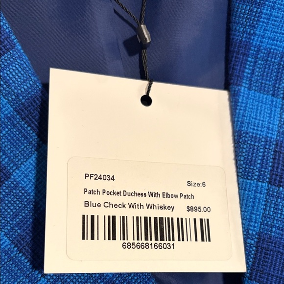 Smythe Blue and Tan Dutchess Checkered Blazer - Picture 11 of 11